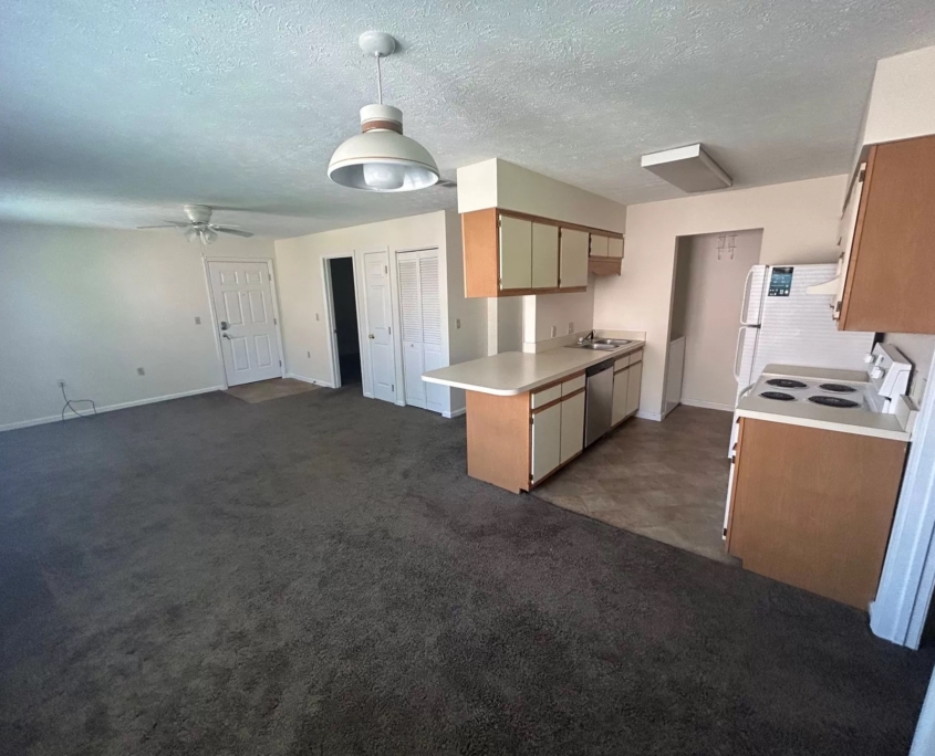 Bridgeport Landing Apartments Open Floor Plan Kitchen and Living Room Detail